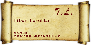 Tibor Loretta névjegykártya